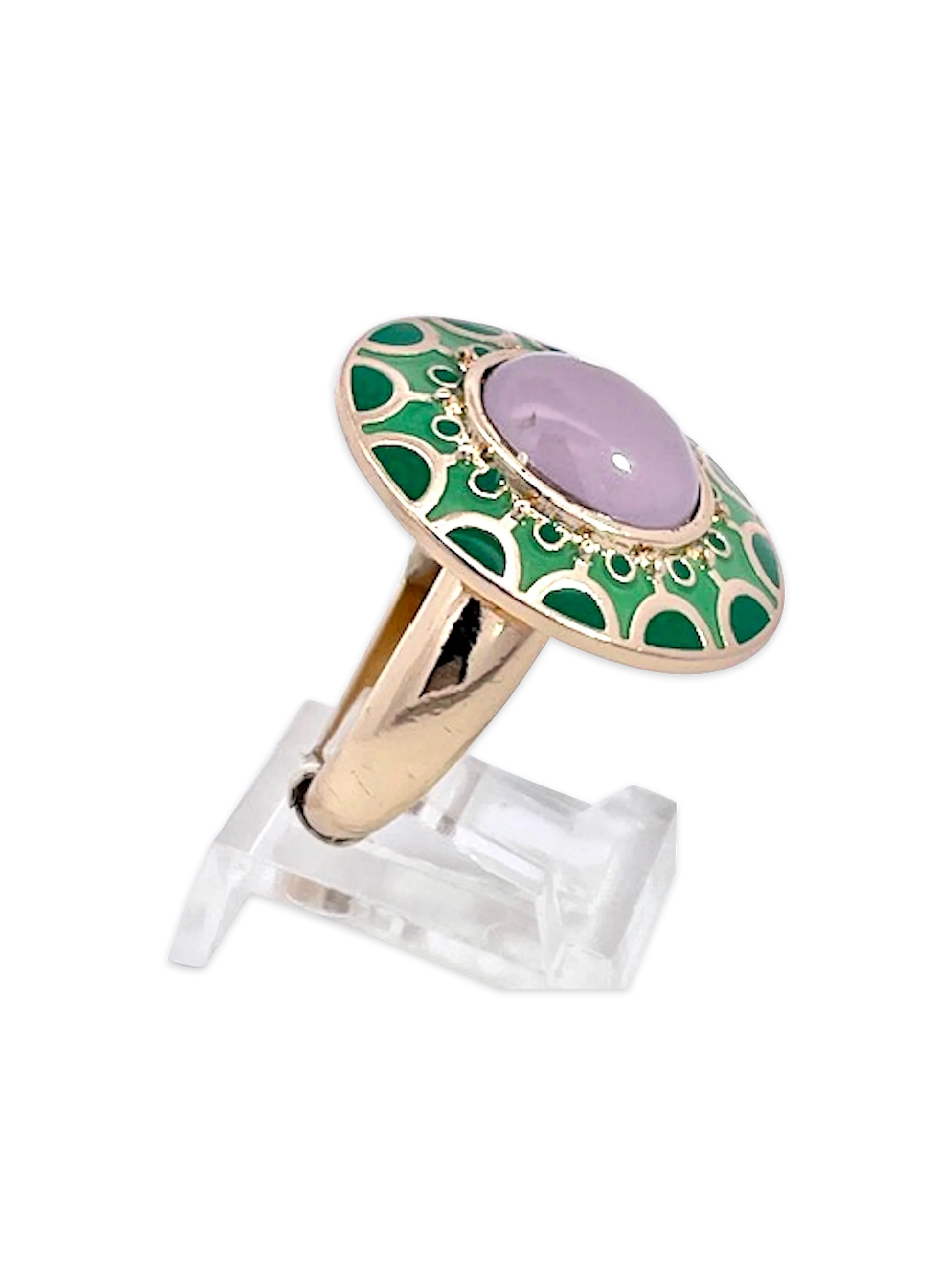 Egyptian Deco style enamel ring
