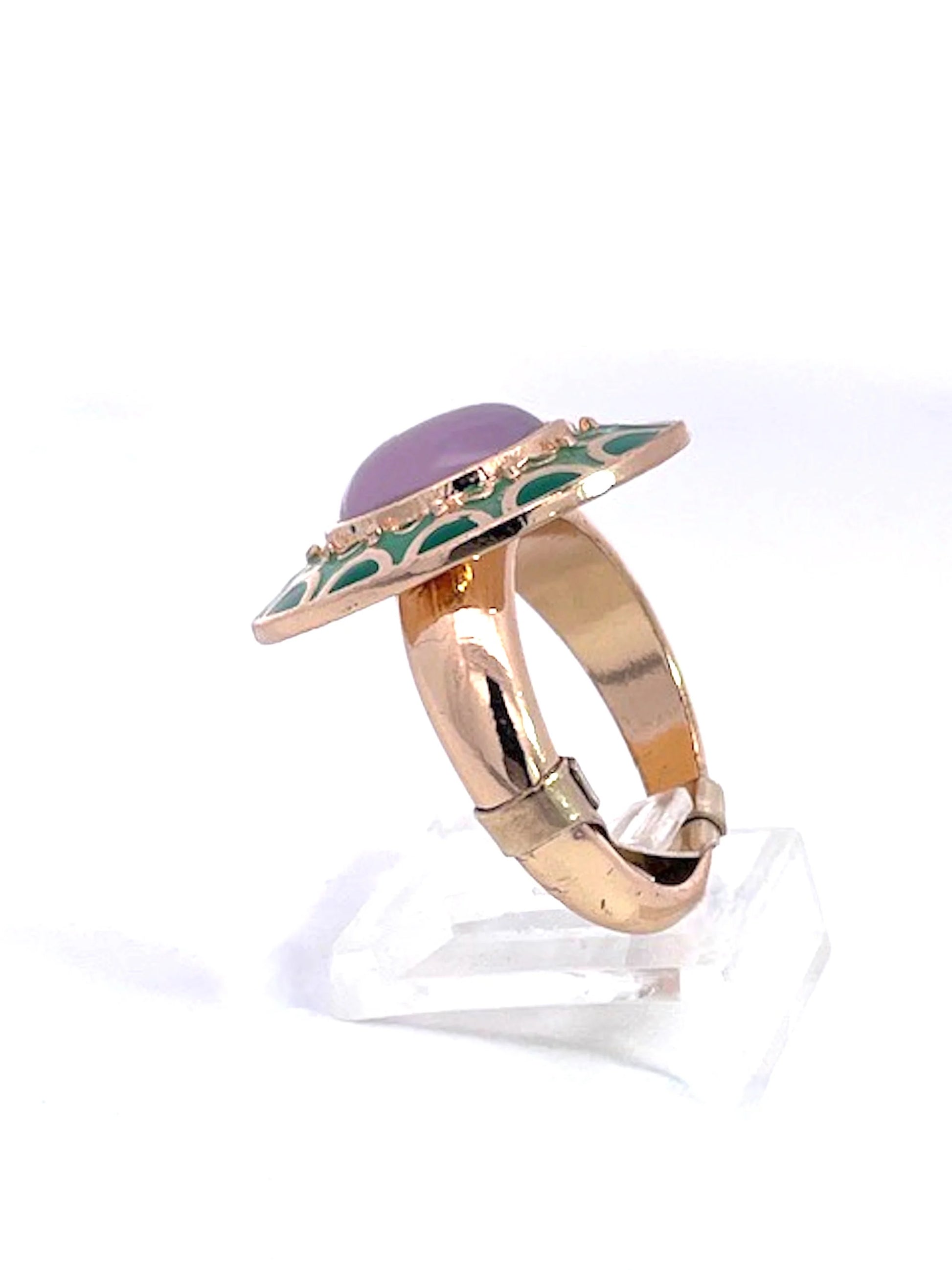 Egyptian Deco style enamel ring