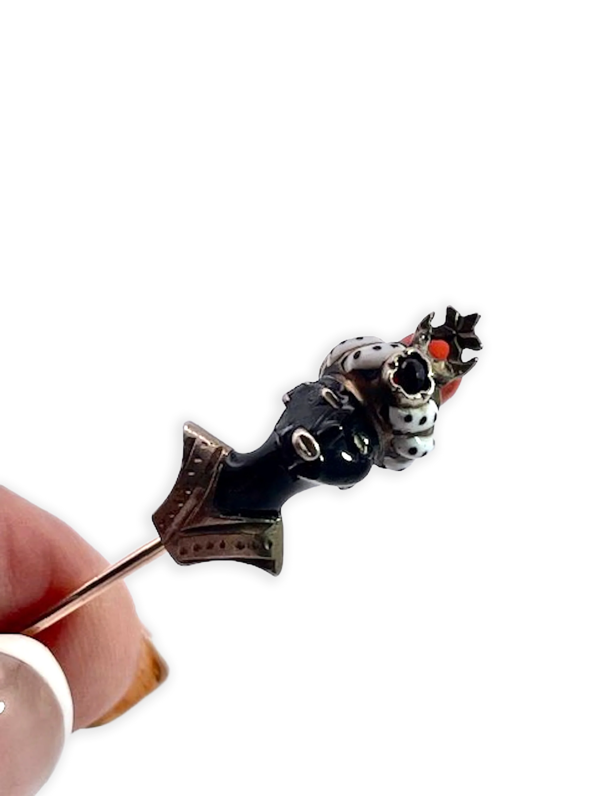 Moretto Stickpin with Coral Head