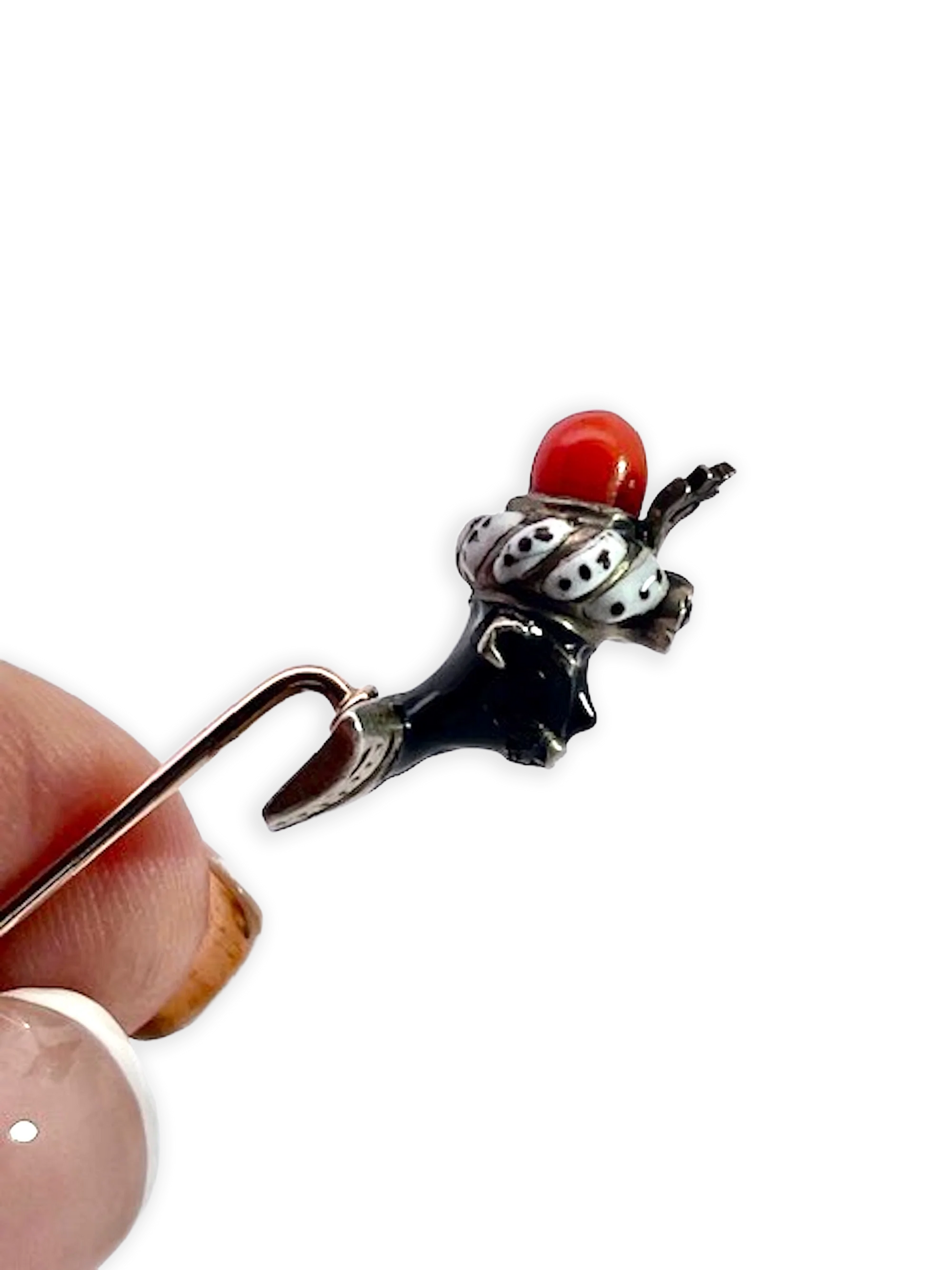 Moretto Stickpin with Coral Head