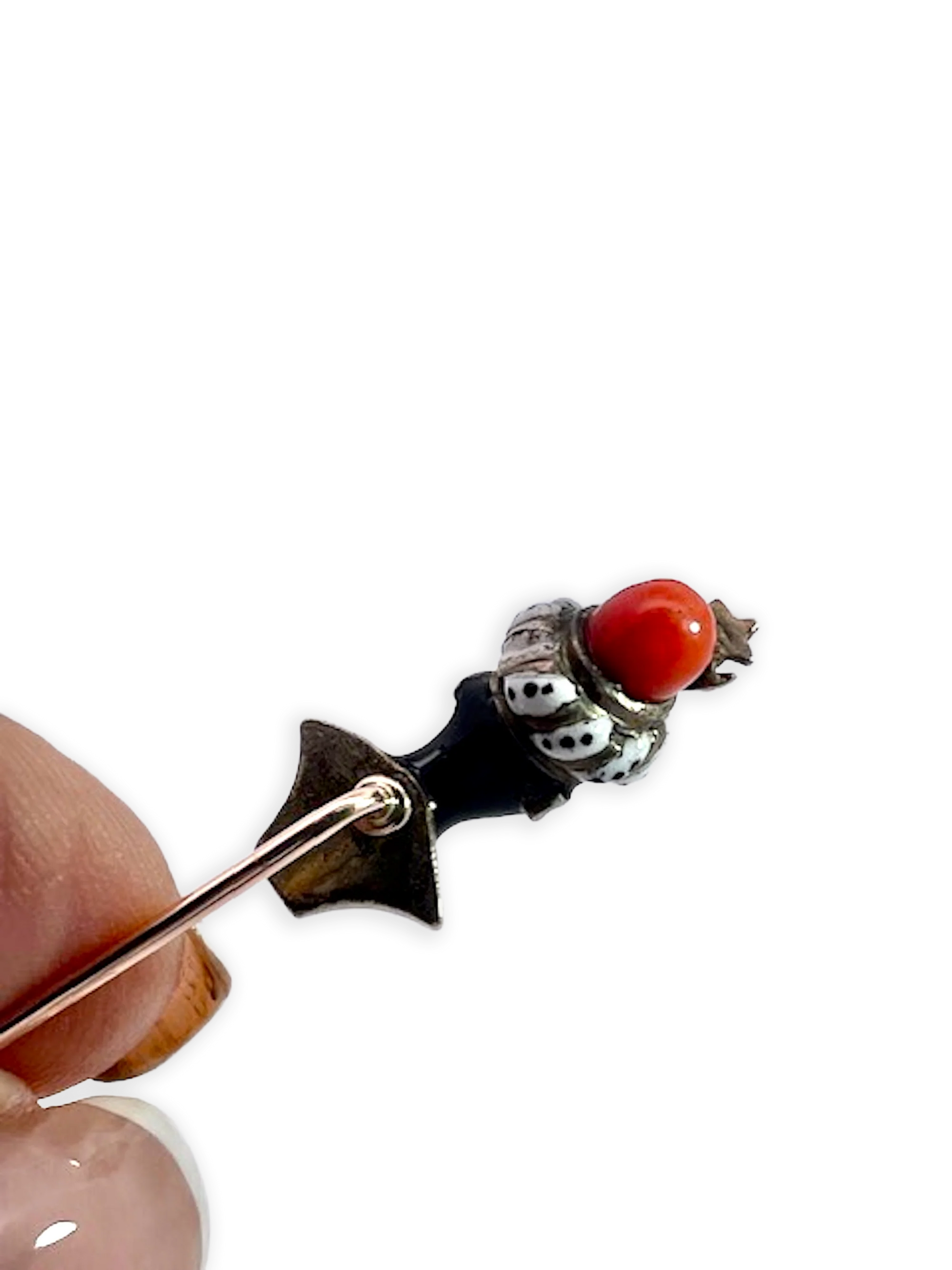Moretto Stickpin with Coral Head