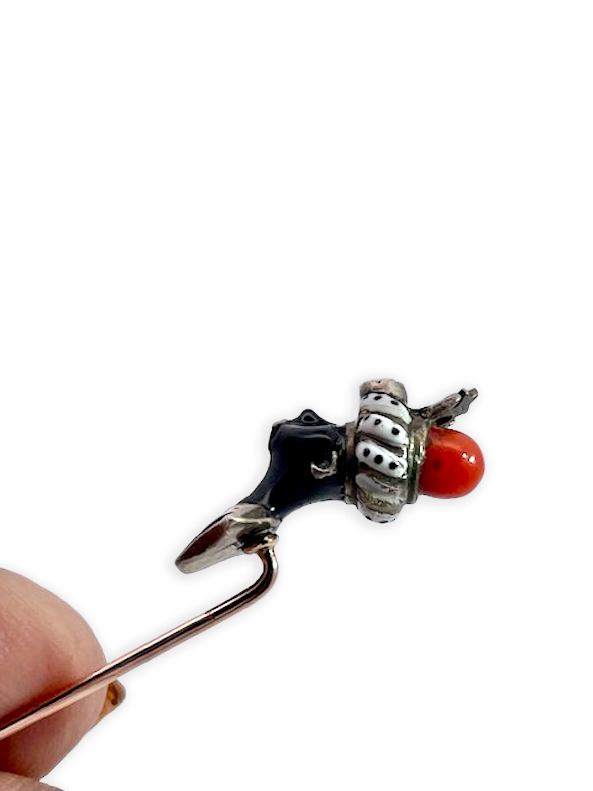 Moretto Stickpin with Coral Head