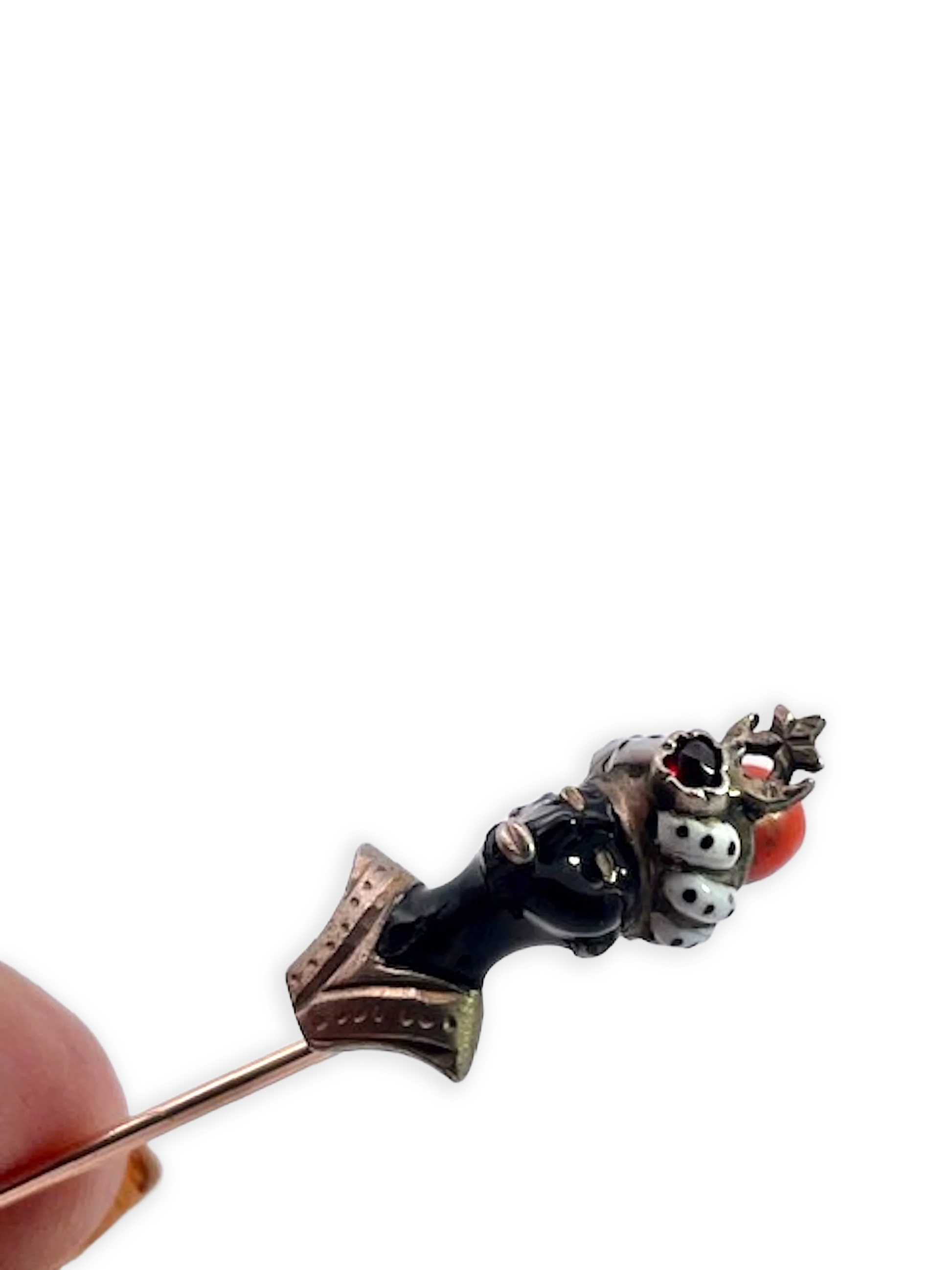 Moretto Stickpin with Coral Head