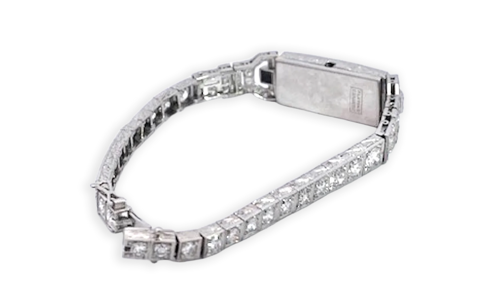 Art Deco Platinum 14K White Gold Diamond Bracelet