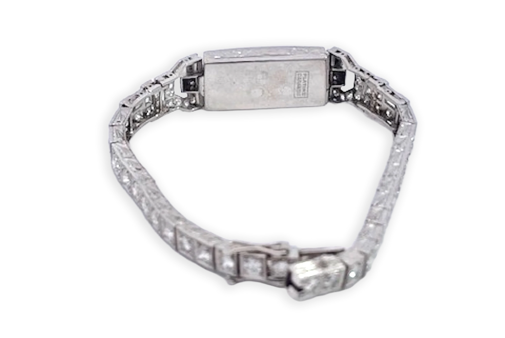 Art Deco Platinum 14K White Gold Diamond Bracelet