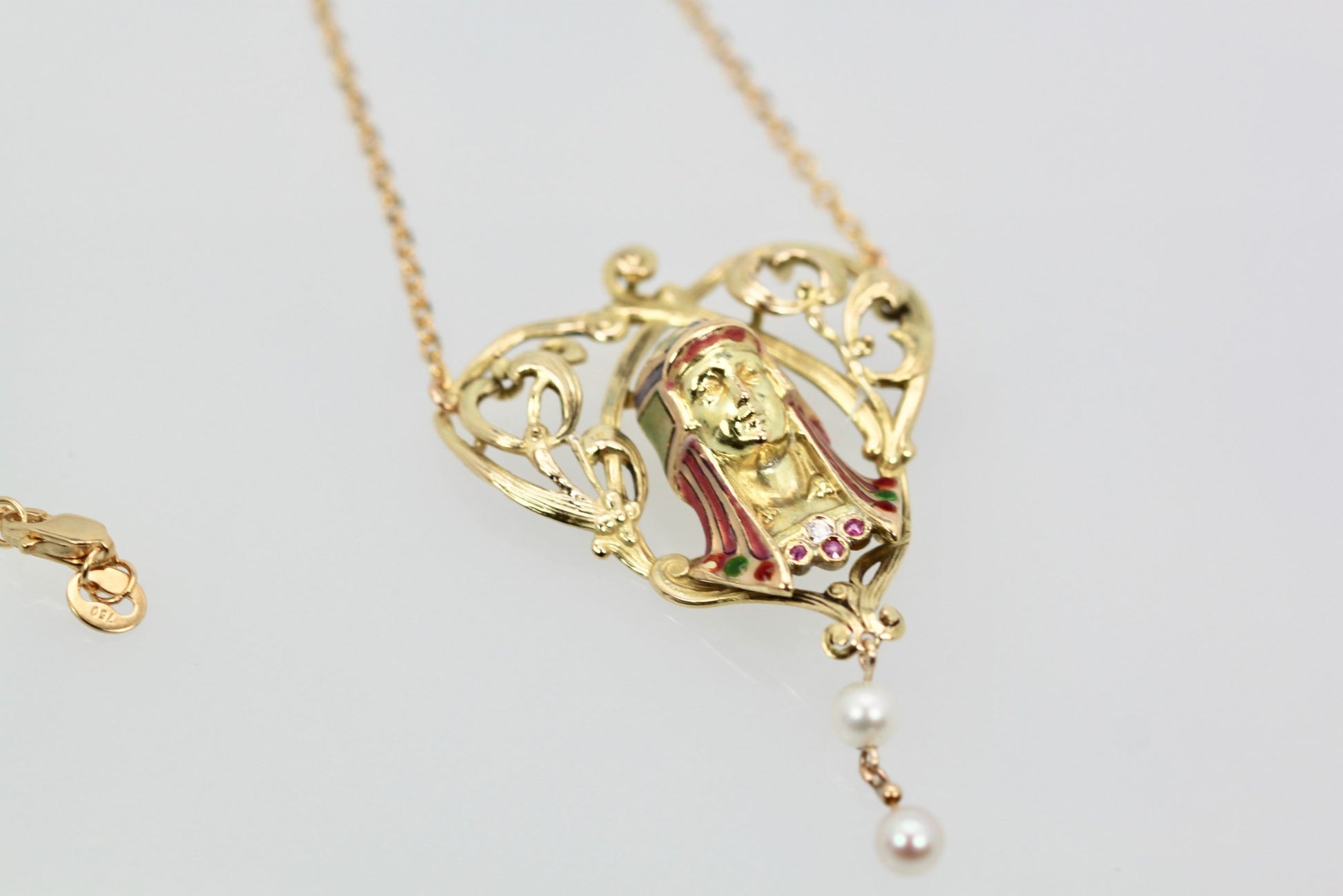 Egyptian Revival Enamel Necklace