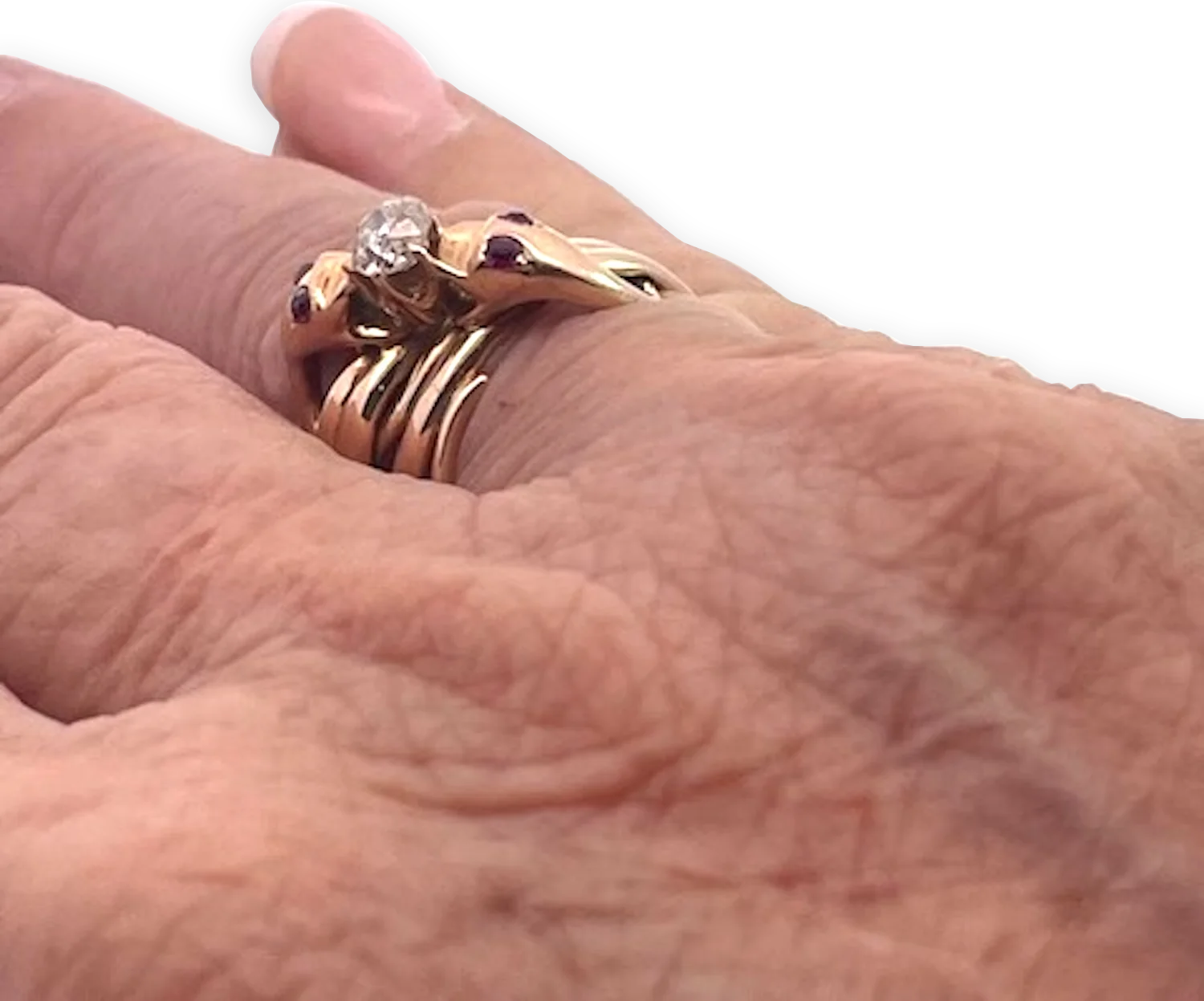 Double Snake Ring Lovers Knot