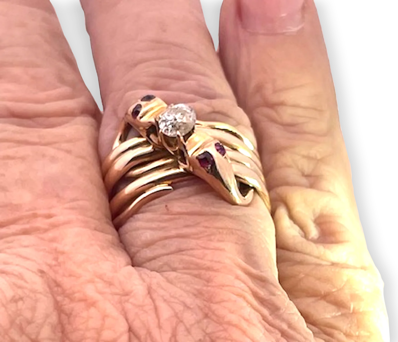 Double Snake Ring Lovers Knot