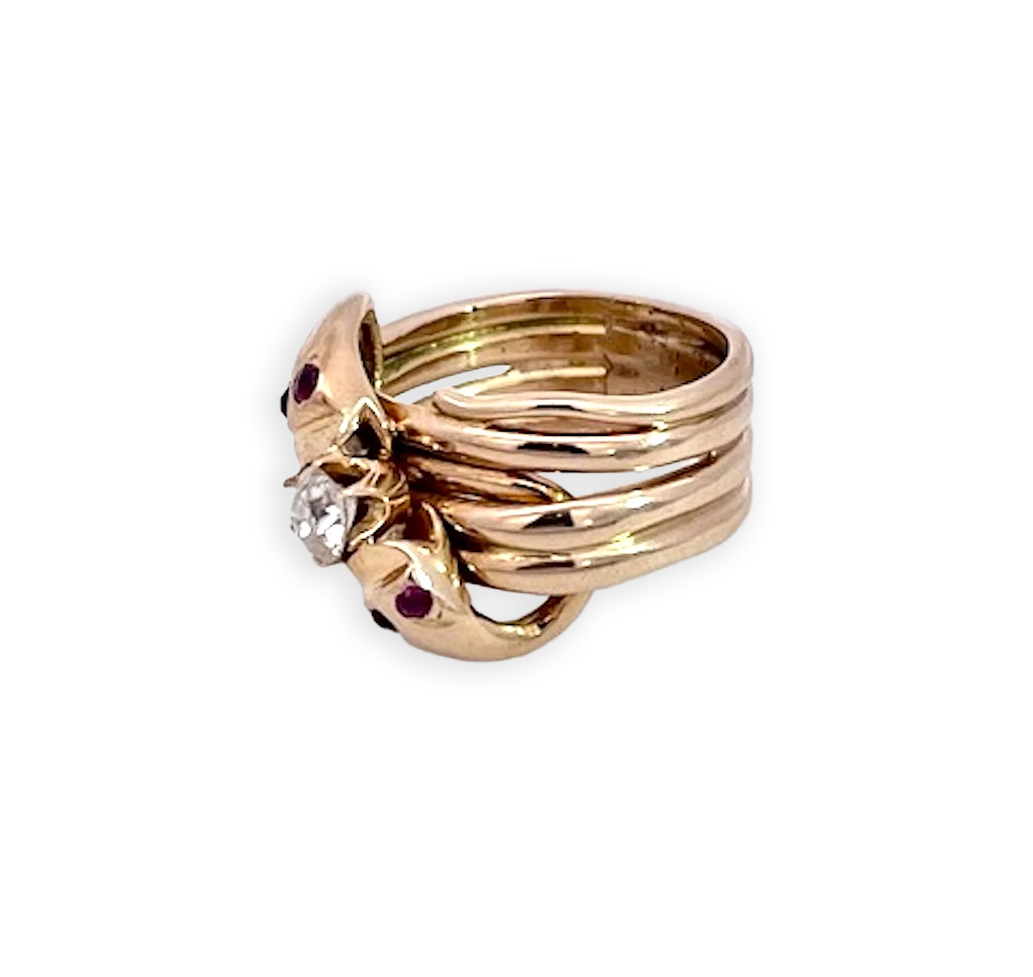 Double Snake Ring Lovers Knot