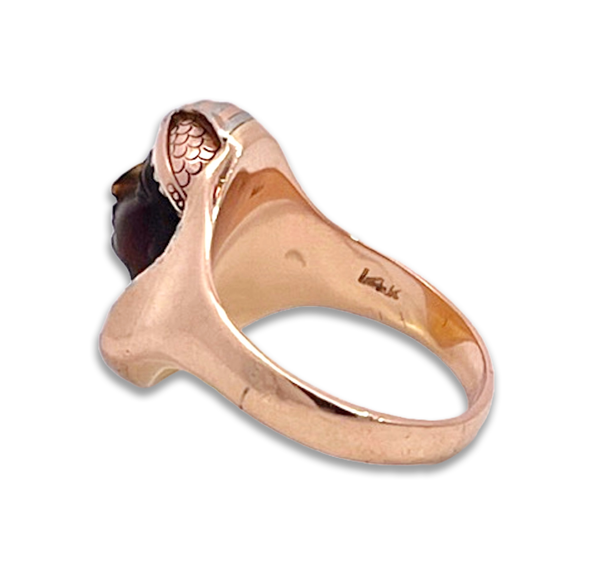 Egyptian Revival Black Onyx Pharaoh Ring