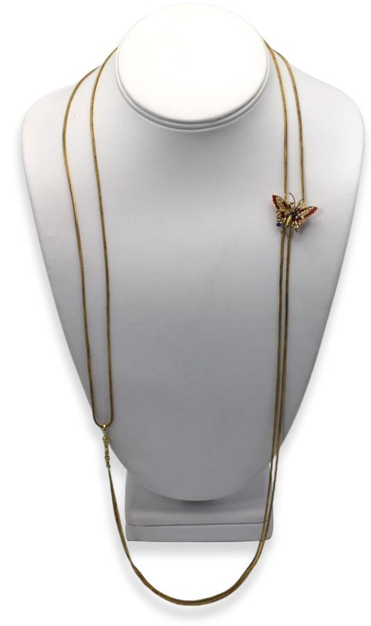 Victorian Butterfly Mitten/Muff Extra Long Chain