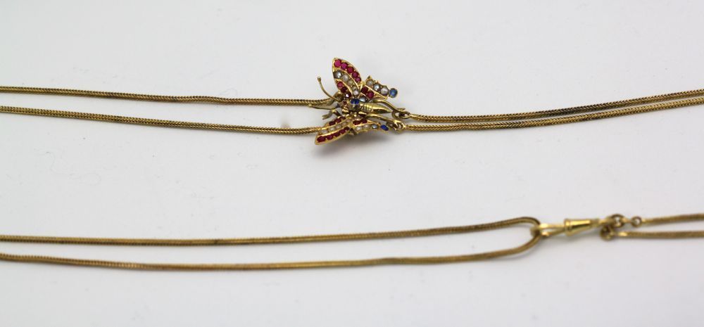 Victorian Butterfly Mitten/Muff Extra Long Chain