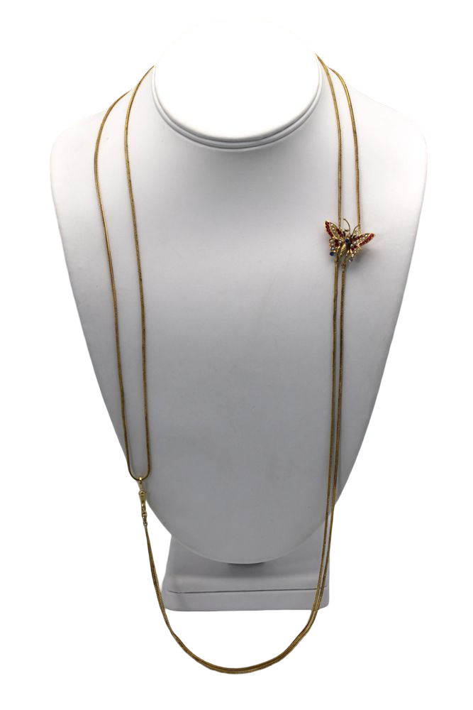 Victorian Butterfly Mitten/Muff Extra Long Chain