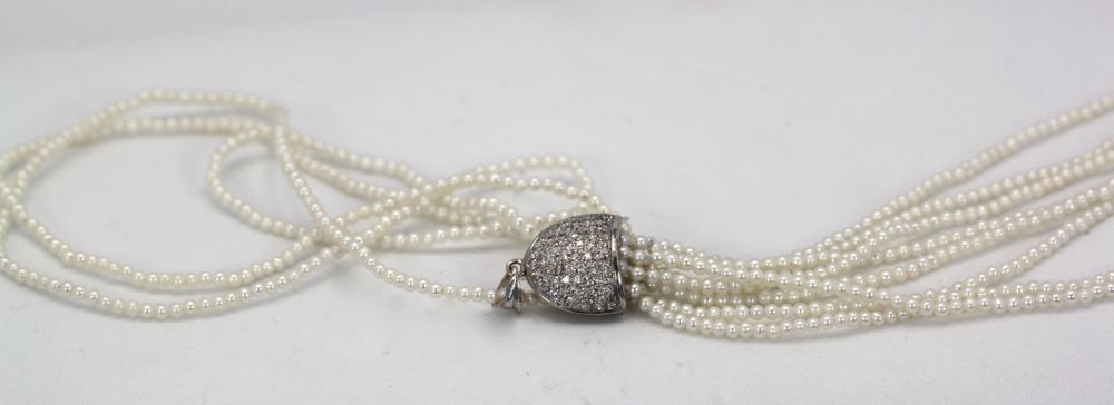 Natural Baby Seed Pearl Necklace With Pearl Tassel