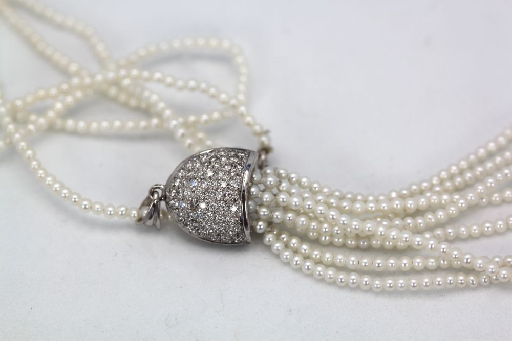 Natural Baby Seed Pearl Necklace With Pearl Tassel