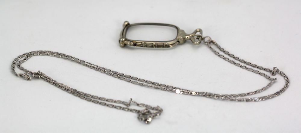 Art Deco Lorgnette With 26" Chain