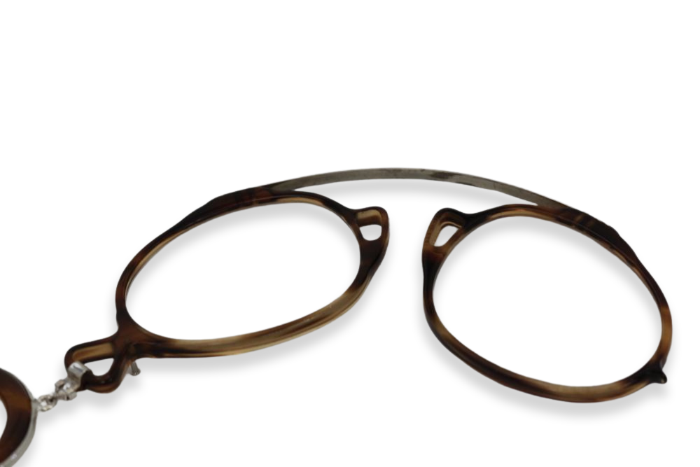 Vintage Horn Lorgnette With Sterling Silver