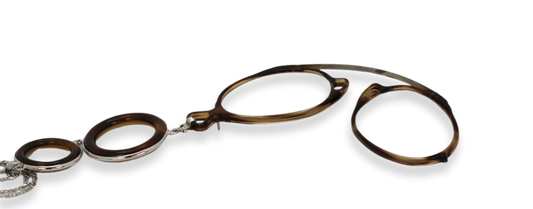 Vintage Horn Lorgnette With Sterling Silver