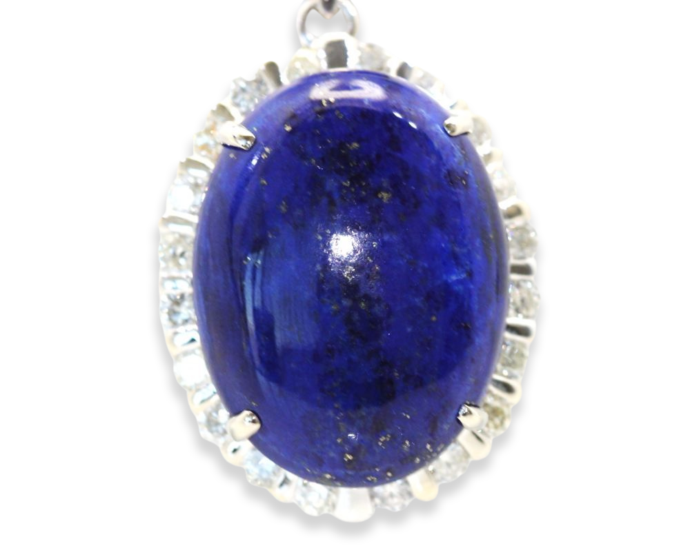 18K gold lapis necklace