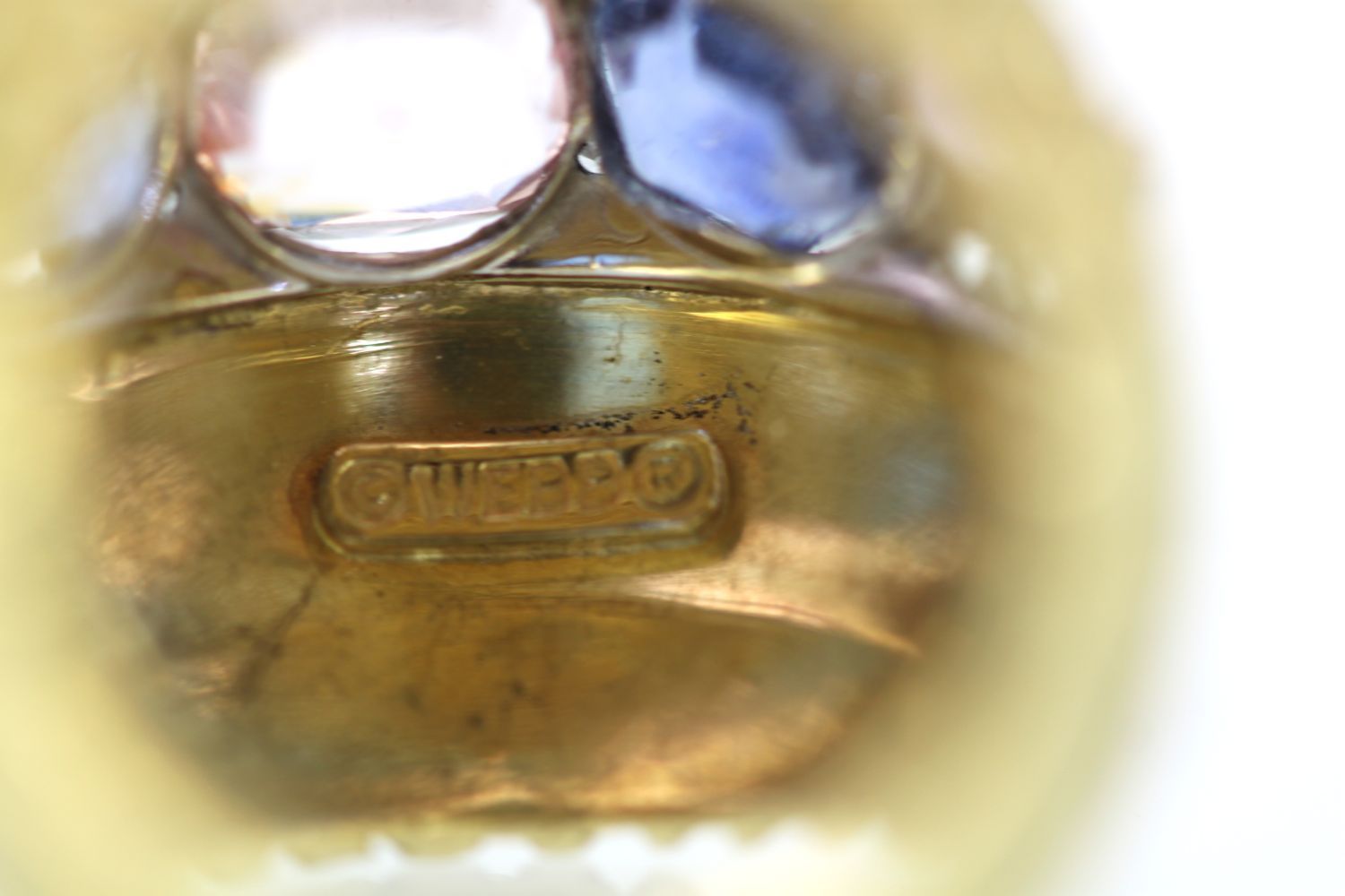 David Webb Fancy Sapphire Bombe Ring