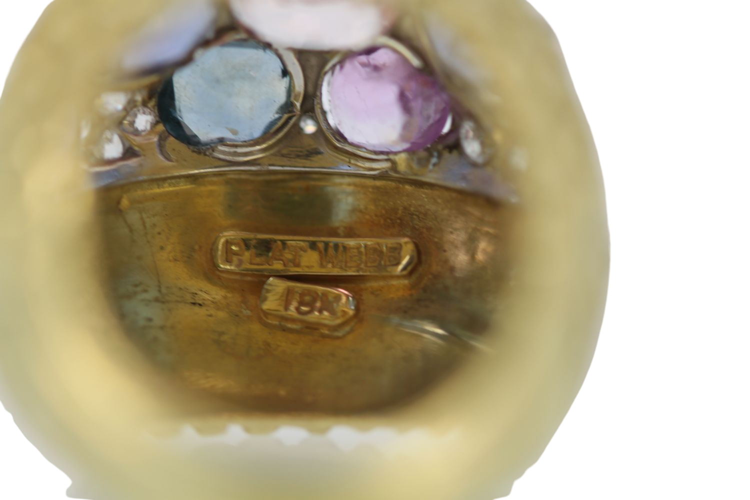 David Webb Fancy Sapphire Bombe Ring