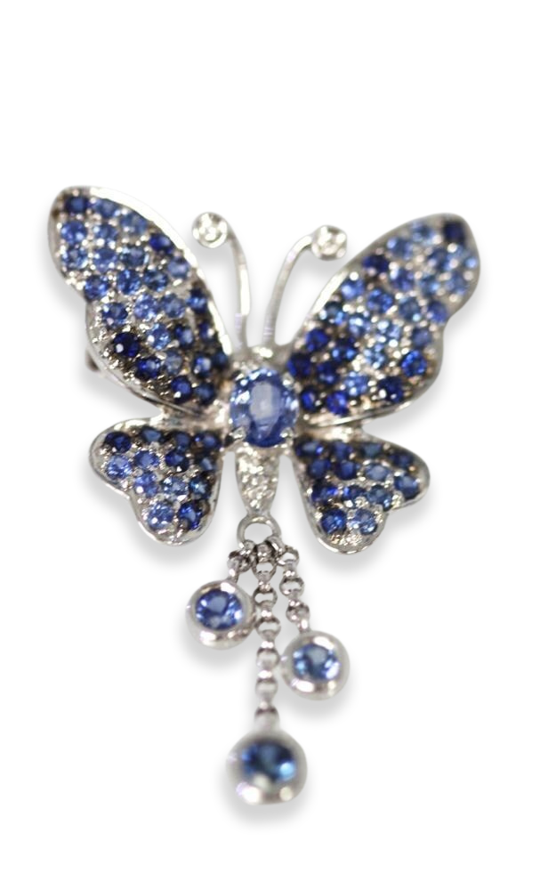 18K Gold Butterfly Pendant