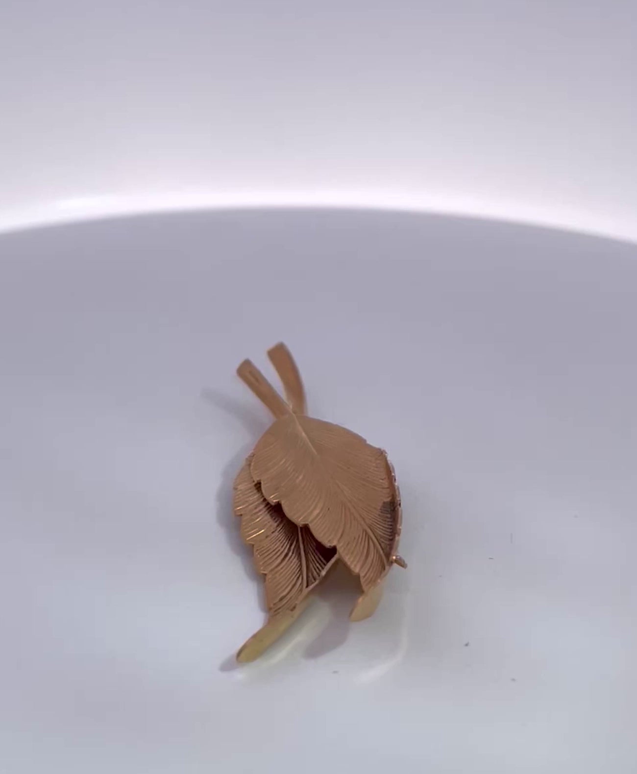 Vintage Tiffany Double Leaf Brooch