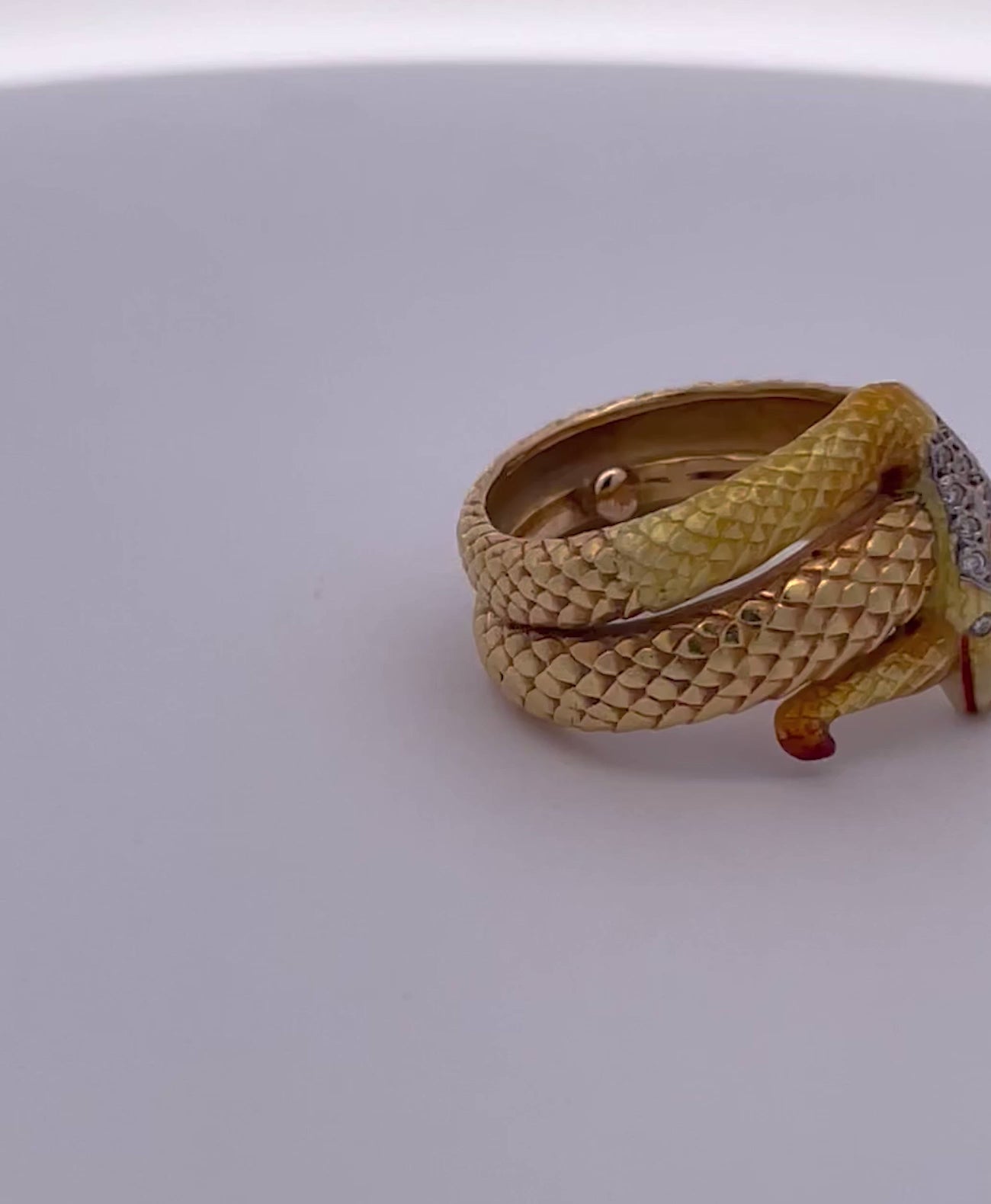 Masriera 18K Enamel Snake Ring