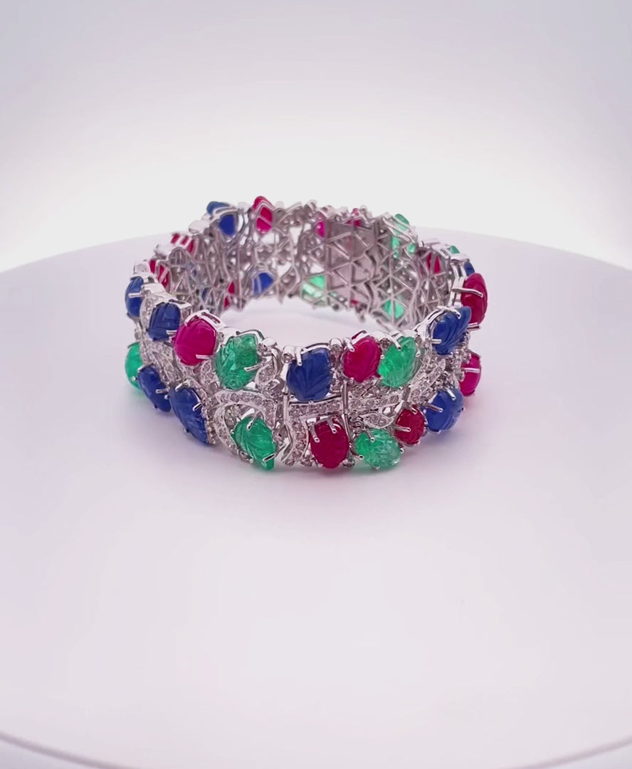 Tutti Frutti Bracelet 18K White Gold