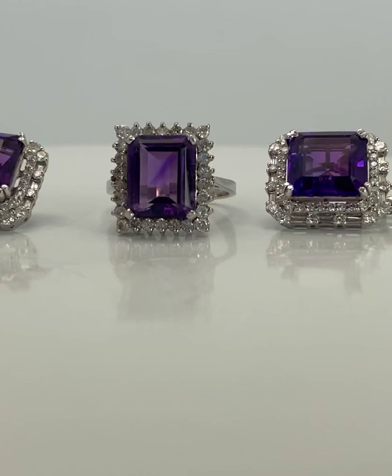 Amethyst 10 Carat Diamond Earrings