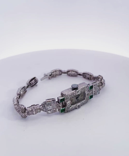 Deco Emerald Diamond Watch