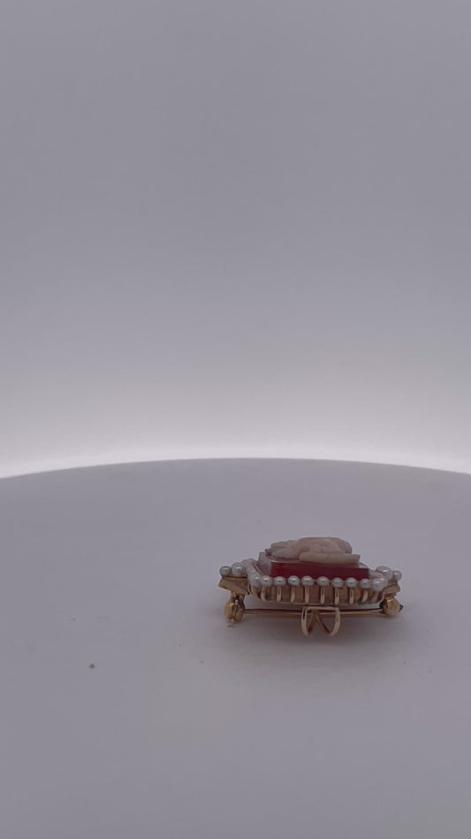 Agate Cameo finely detailed Mars and Bellona