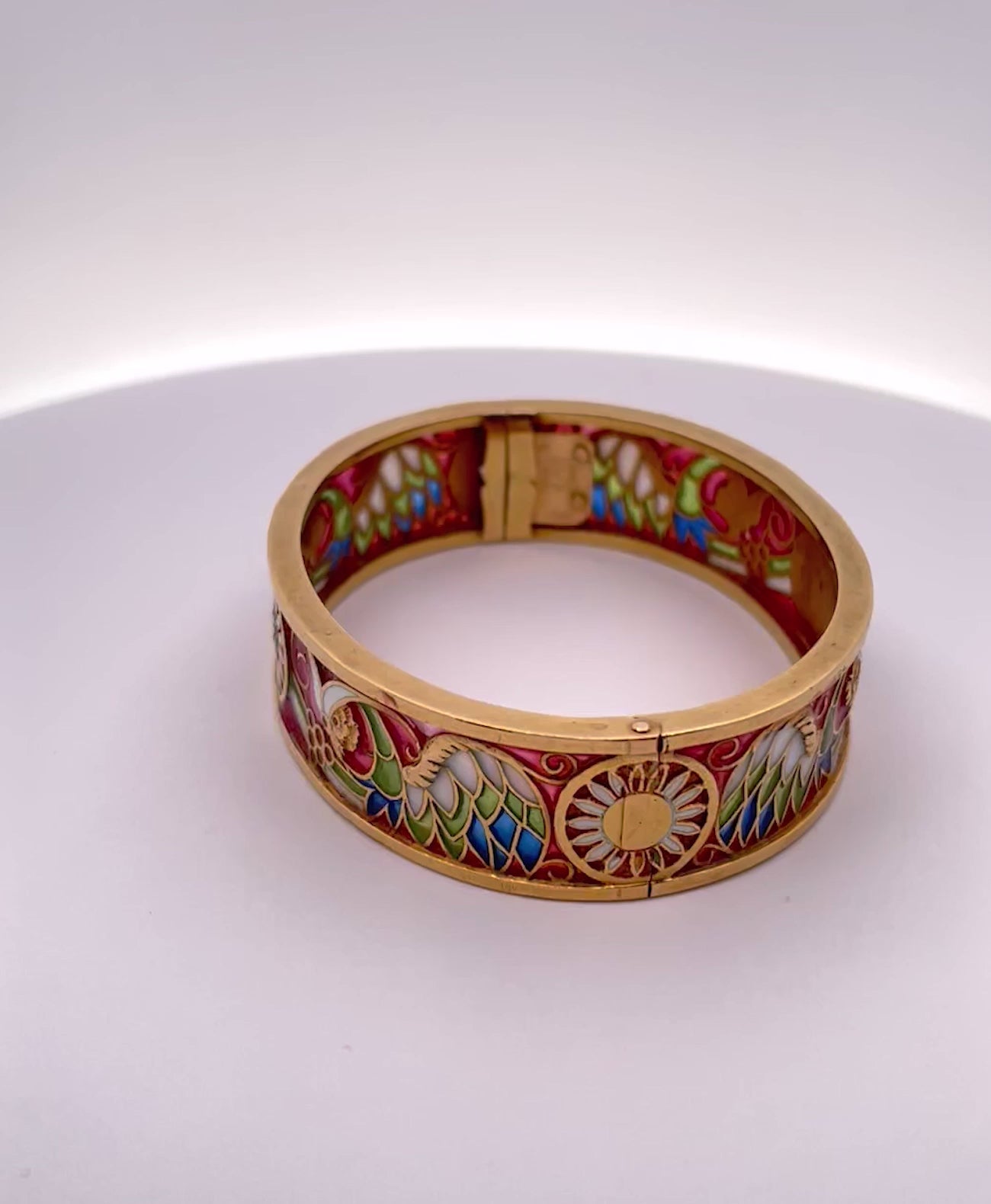 Masriera Y Carreras Plique a Jour Bracelet 18K