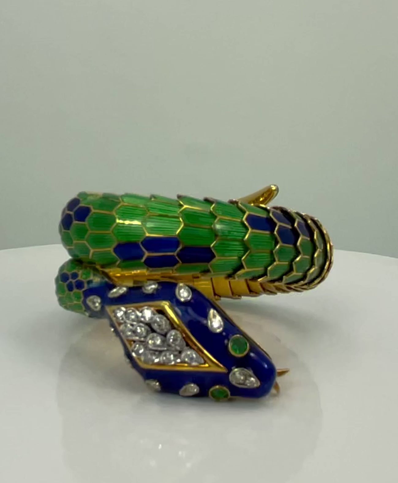Enamel Articulated Snake Bracelet