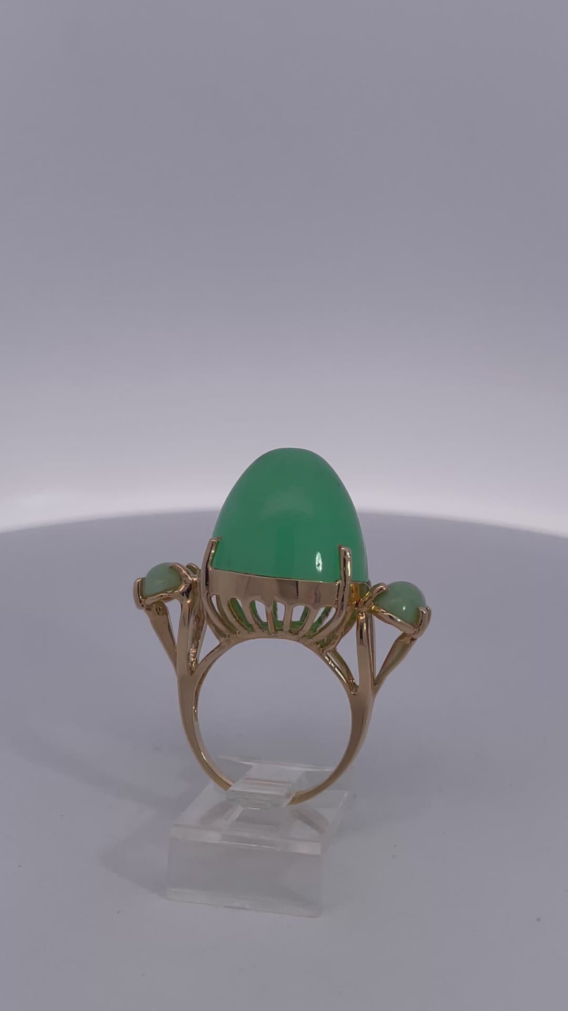 Chrysoprase Bullet Ring