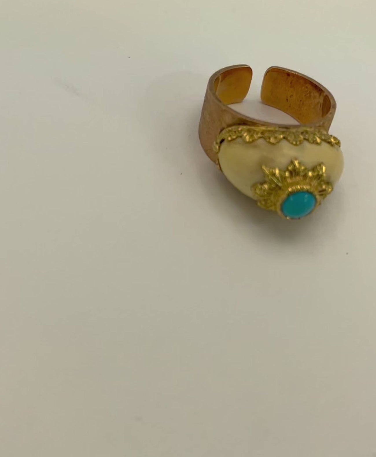 Buccellati 18K Brushed Yellow Gold & Turquoise Ring