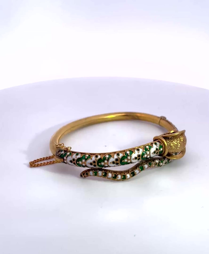 Enamel Ram Bracelet 9K