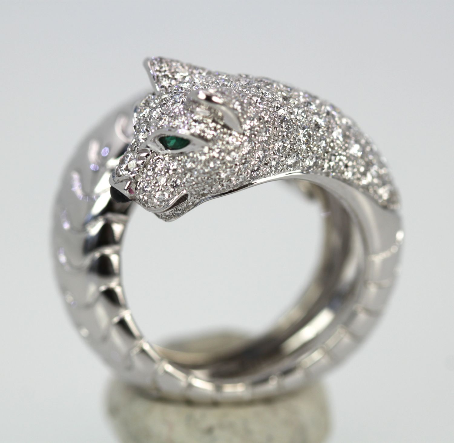 cartier panther head ring