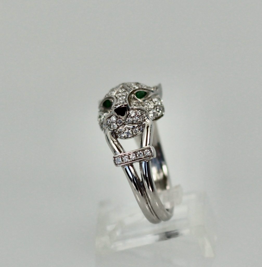 Cartier Diamond Panthere Head Ring – Cris Notti Jewels