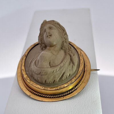 1890’s High Relief Lava Cameo brooch