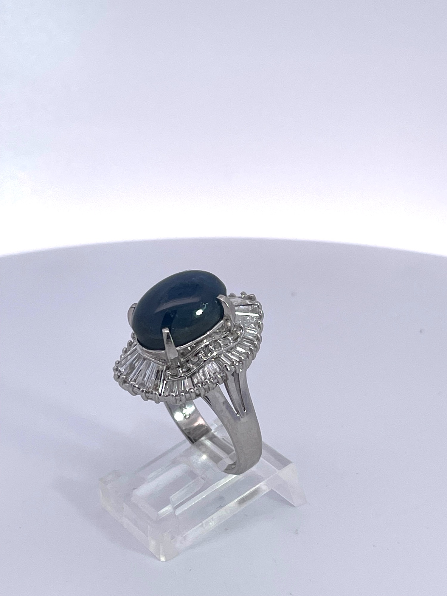 Burma Star Sapphire with Diamond Surround 11 carats no heat