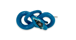 Victorian Enamel Diamond head Snake Brooch - Fine Estate & Vintage Jewelry | Cris Notti Jewels