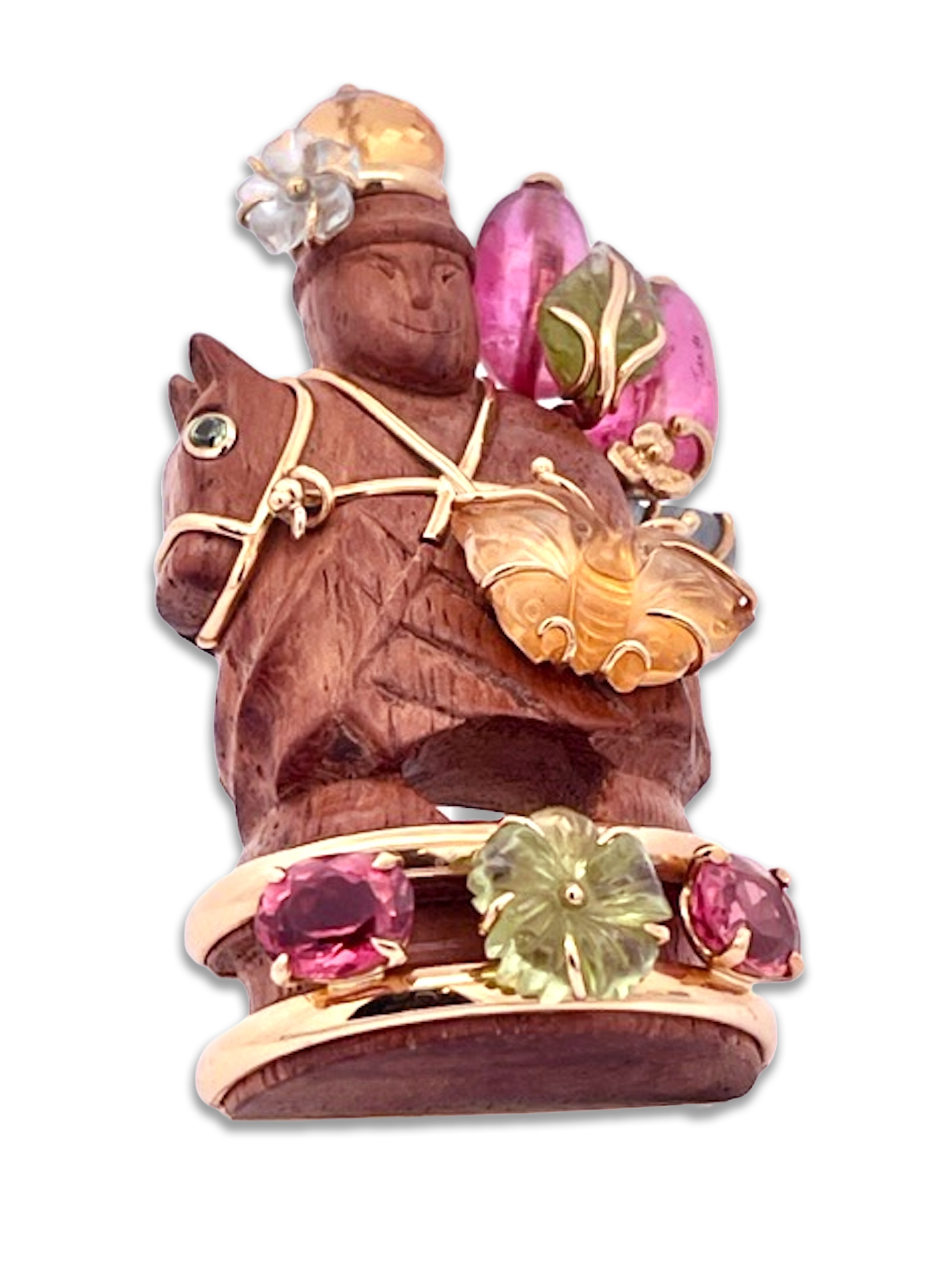 Seaman Schepps Chessman Brooch 18K - Fine Estate & Vintage Jewelry | Cris Notti Jewels