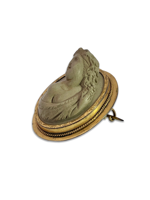 1890's High Relief Lava Cameo brooch - Fine Estate & Vintage Jewelry | Cris Notti Jewels