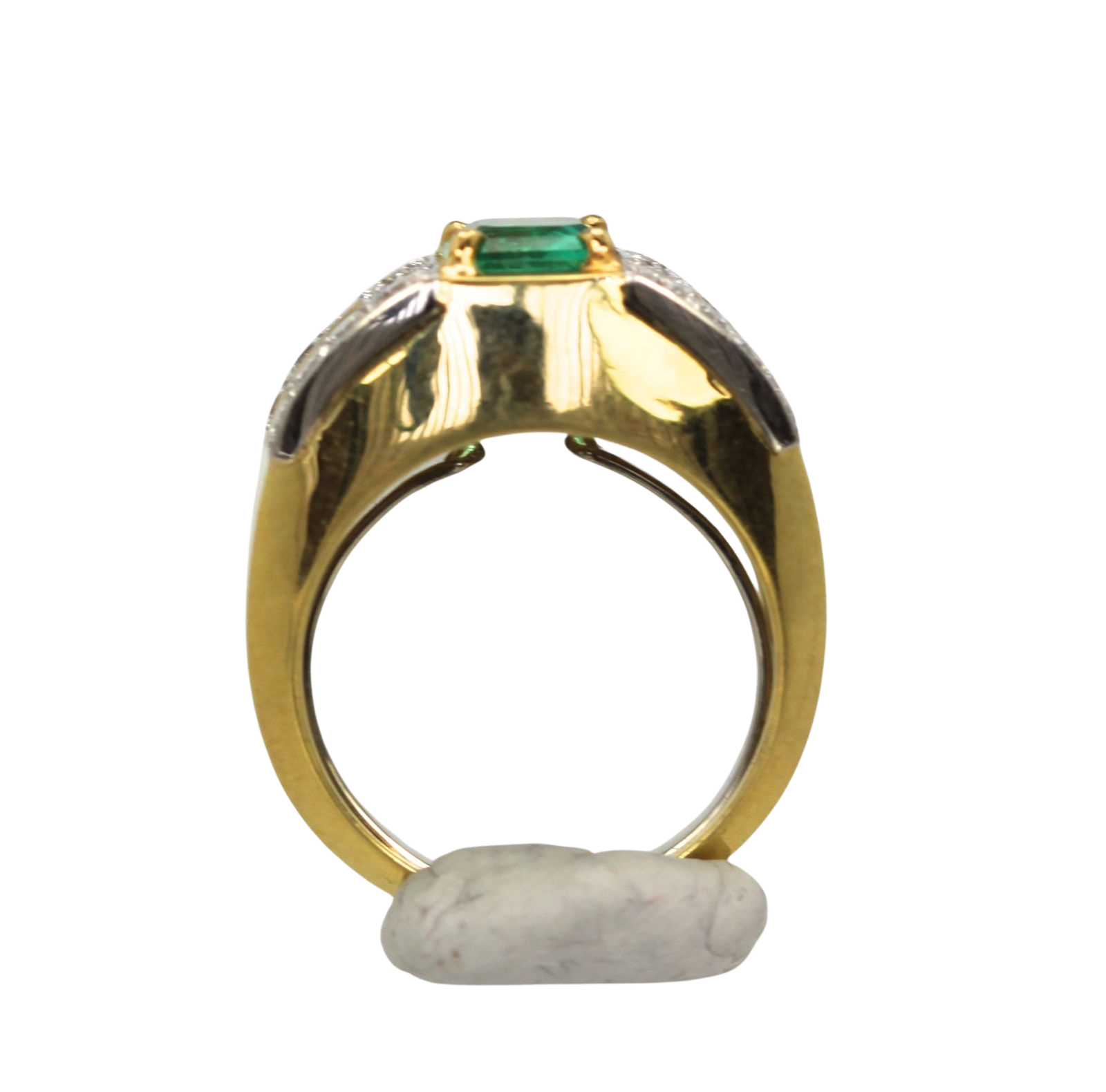 David Webb Emerald Diamond Ring - Detail View 7 | Cris Notti Jewels