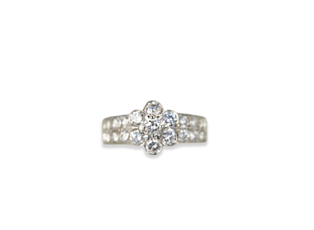 Van Cleef & Arpels Fleurette Diamond Ring - Detail View 6 | Cris Notti Jewels