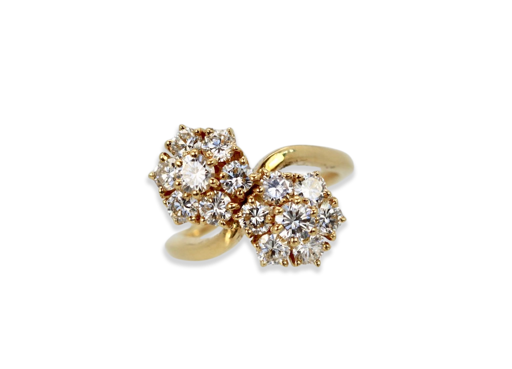 Van Cleef & Arpels Fleurette Double Flower Ring - Detail View 1 | Cris Notti Jewels