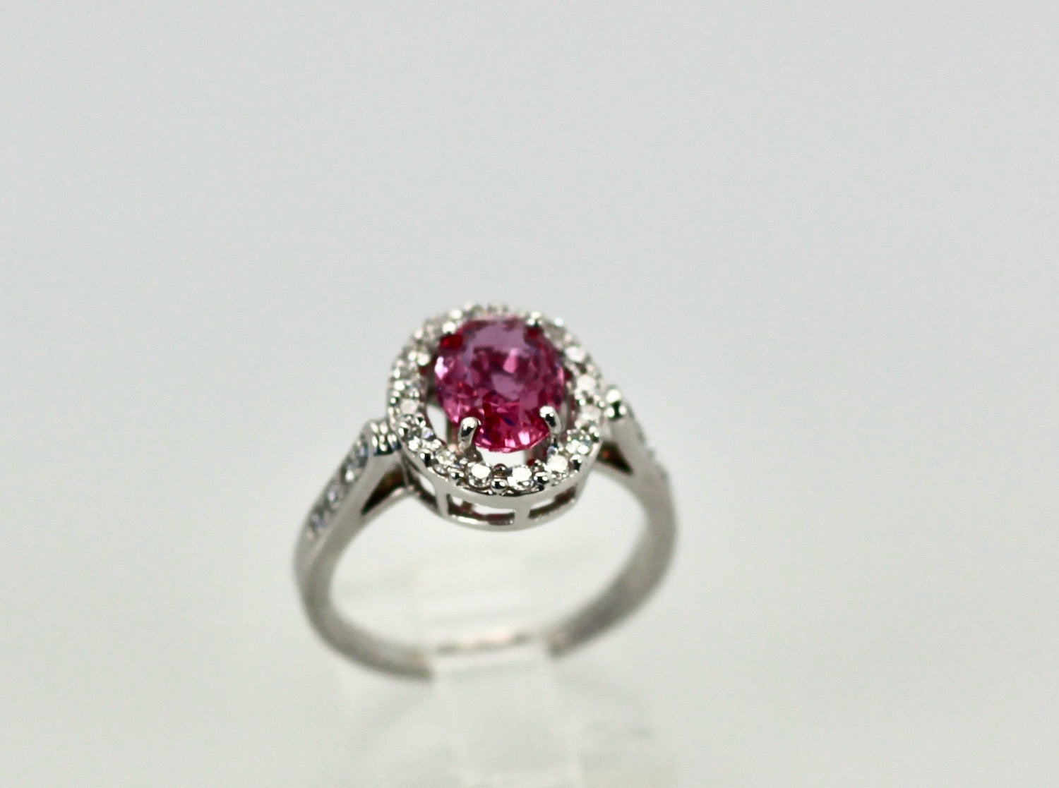 Pink Sapphire and Diamond Ring - Detail View 3 | Cris Notti Jewels