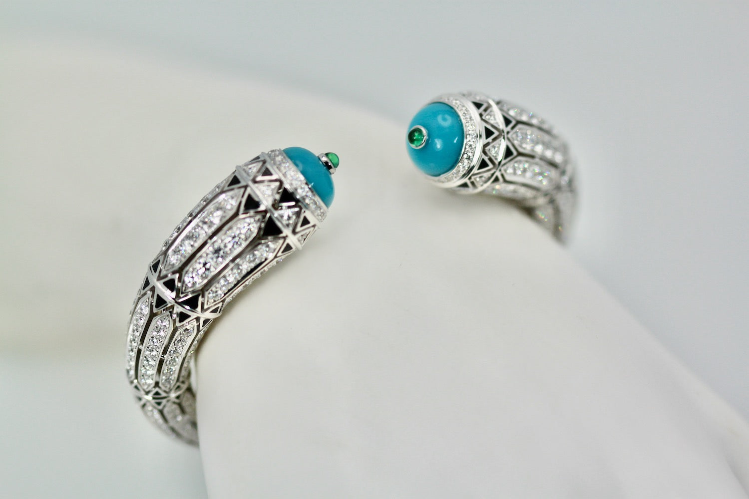 Cartier High Jewelry Diamond Turquoise Bracelet - Detail View 3 | Cris Notti Jewels