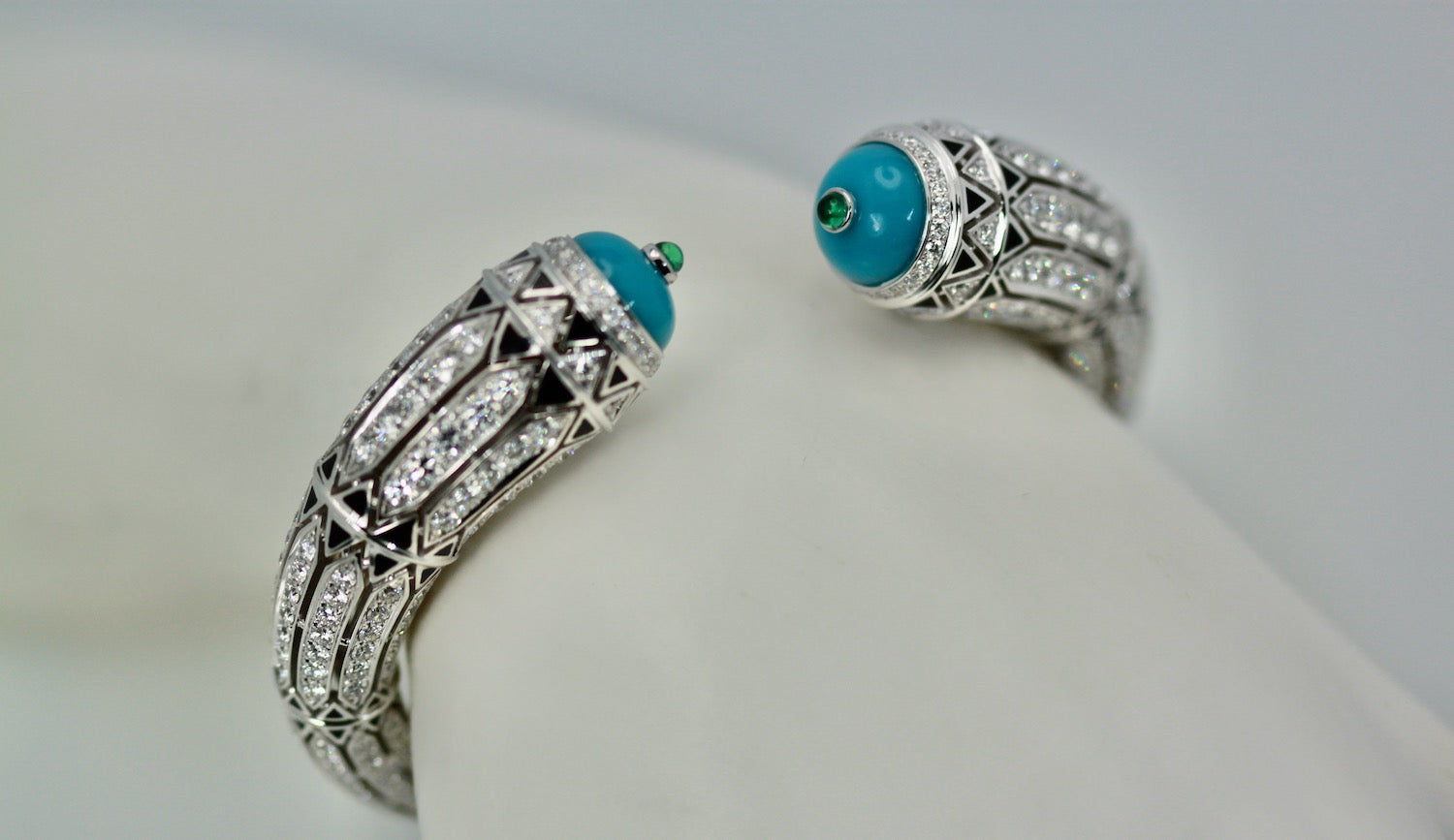 Cartier High Jewelry Diamond Turquoise Bracelet - Detail View 7 | Cris Notti Jewels
